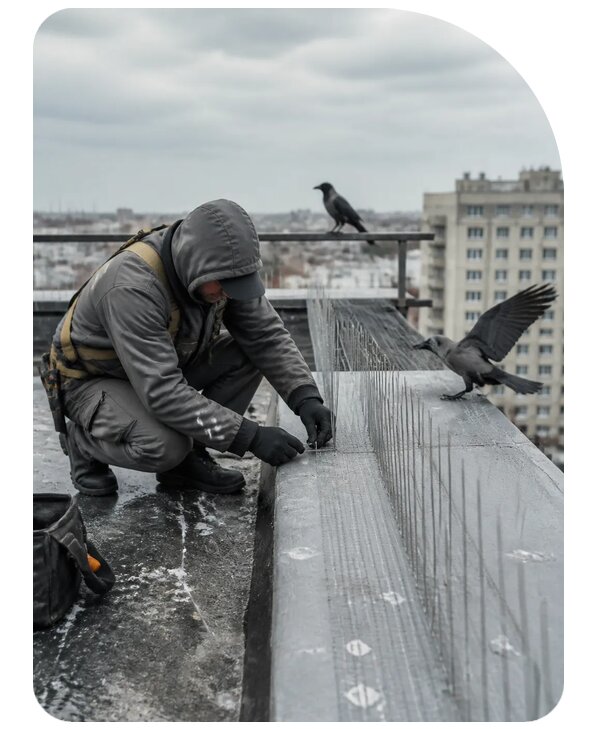 Защита от ворон под ключ в Новороссийске по цене от 5104 р. | Сенат-Нвр